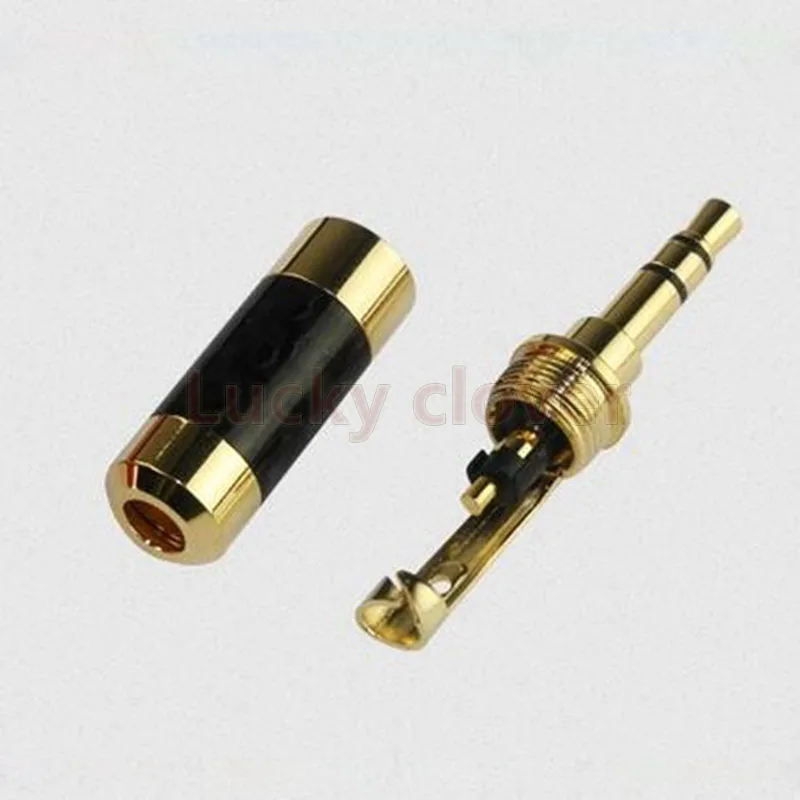 1pcs NEW high quality gold plating 3.5mm stereo plug 3 pole welding Repair Headphone AUX DIY | Connectors