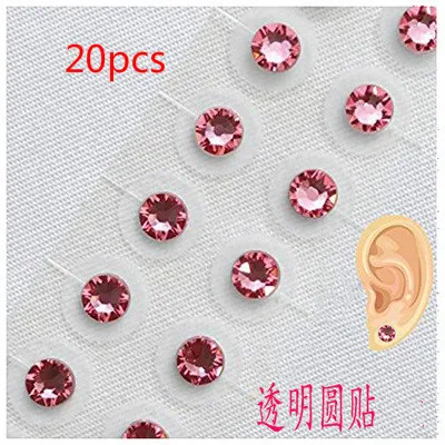 as shown 20pcs2 Магнитная бусина/5 цветов кристальная Ушная пластырь прозрачная лента анти-аллергическая Магнитная терапия Ушная прижимная паста Ушная аурикулотерапия - Цвет: as shown 20pcs2