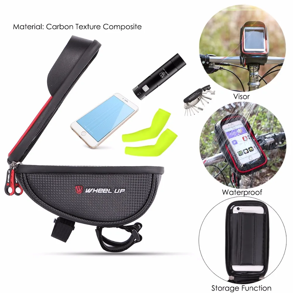 soonhua 6 0 inch waterproof bike bicycle mobile phone holder stand case motorcycle handlebar mount bag for iphone x samsung lg free global shipping