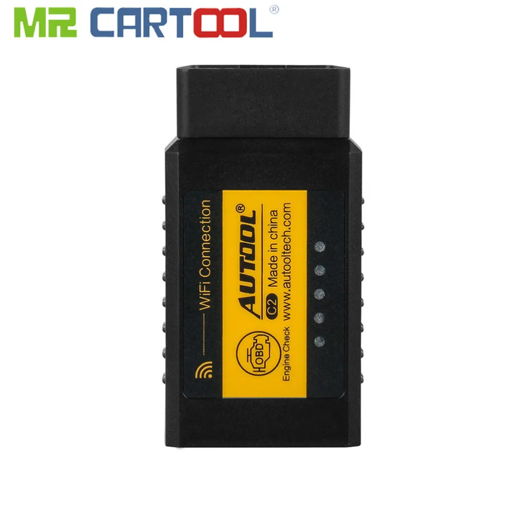 CARTOOL C2 Wi-Fi V1.5 OBDII OBD сканер Автомобильный кодов неисправностей сканирующий