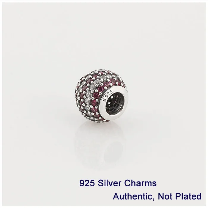 Браслеты и ожерелья из серебра 925 пробы с красным хрустальным шариком | Украшения