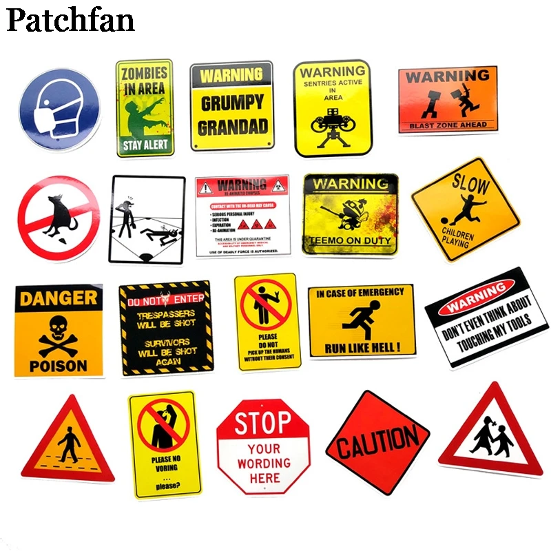 Patchfan 50 шт в наборе Предупреждение знаки с забавной надписью прибор для