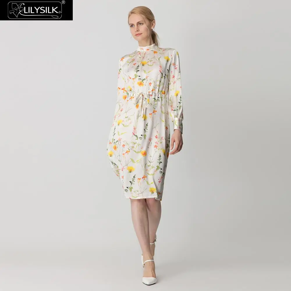 LILYSILK платье женская одежда женские летние натуральный шелк пусть жизнь Blossom в 22