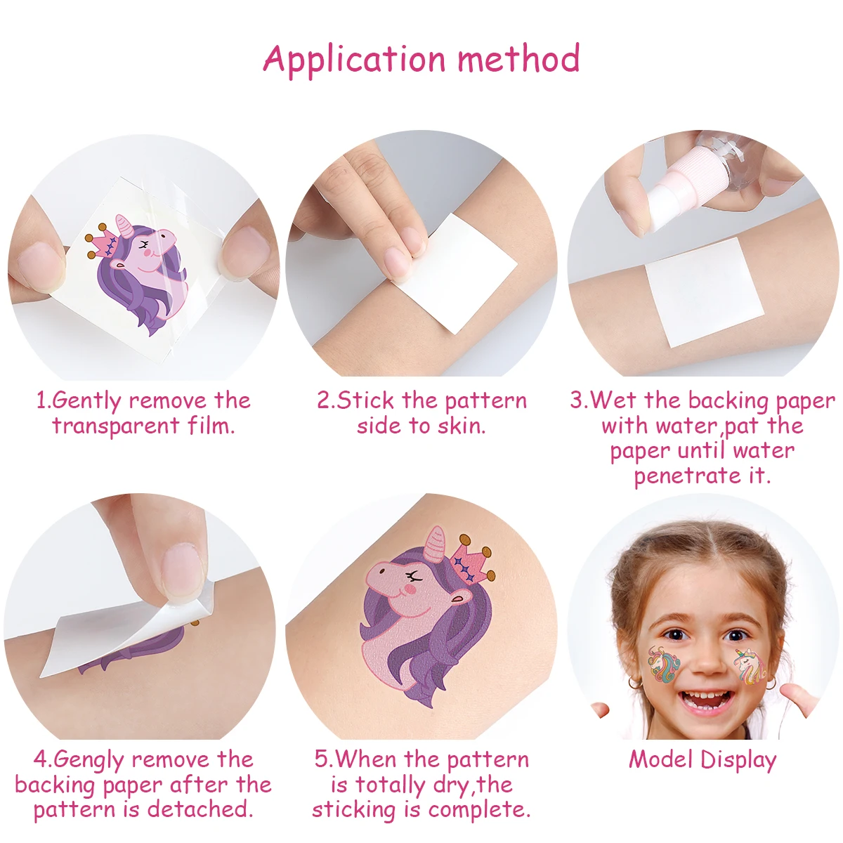 144 шт. Временные татуировки Единорог наклейки товары для вечеринок сувениры