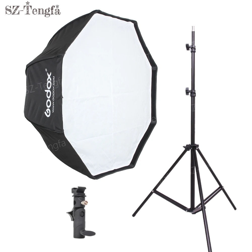 Godox 80 см восьмиугольный зонтик стойка Softbox Горячий башмак кронштейн комплект для