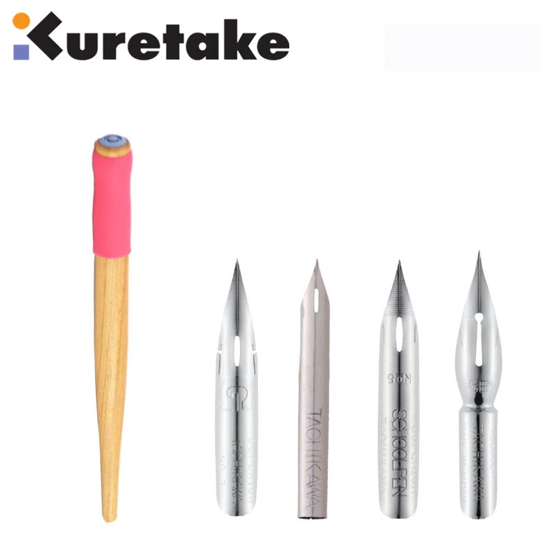 ZIG деревянная ручка Dip Kuretake комиксы рисунок наконечники для манги школы G Pen Maru Saji