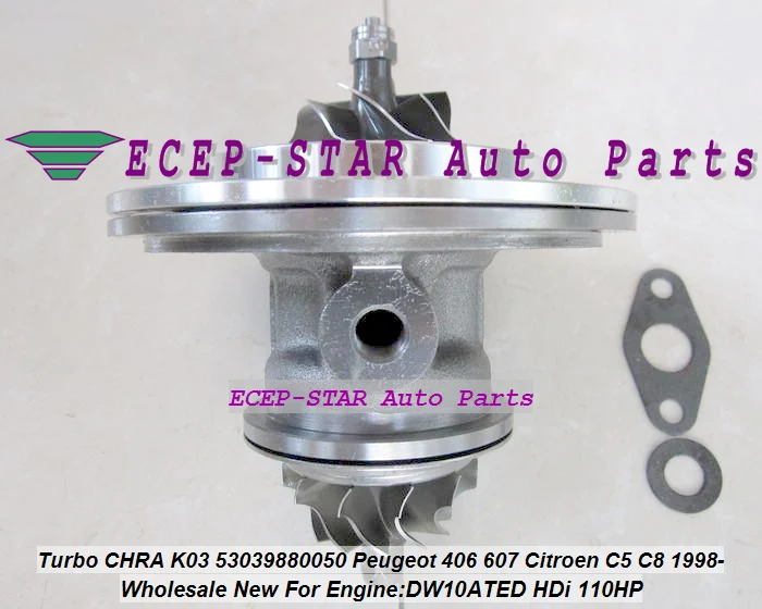Бесплатная доставка Turbo CHRA Cartridge Core K03 53039880050 53039700050 53039700024 Для Citroen C5 C8 Peugeot 406 607 DW10ATED