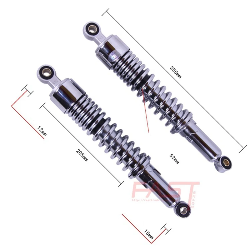 Универсальные модифицированные 350 мм задние амортизаторы для мотоцикла подходят