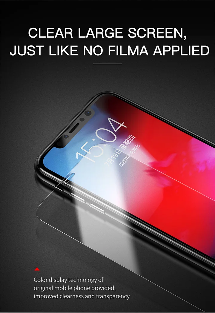 Переднее стекло Baseus+ заднее закаленное стекло для iPhone Xs Max XR Защитное стекло для экрана протектор для iPhone Xs Max