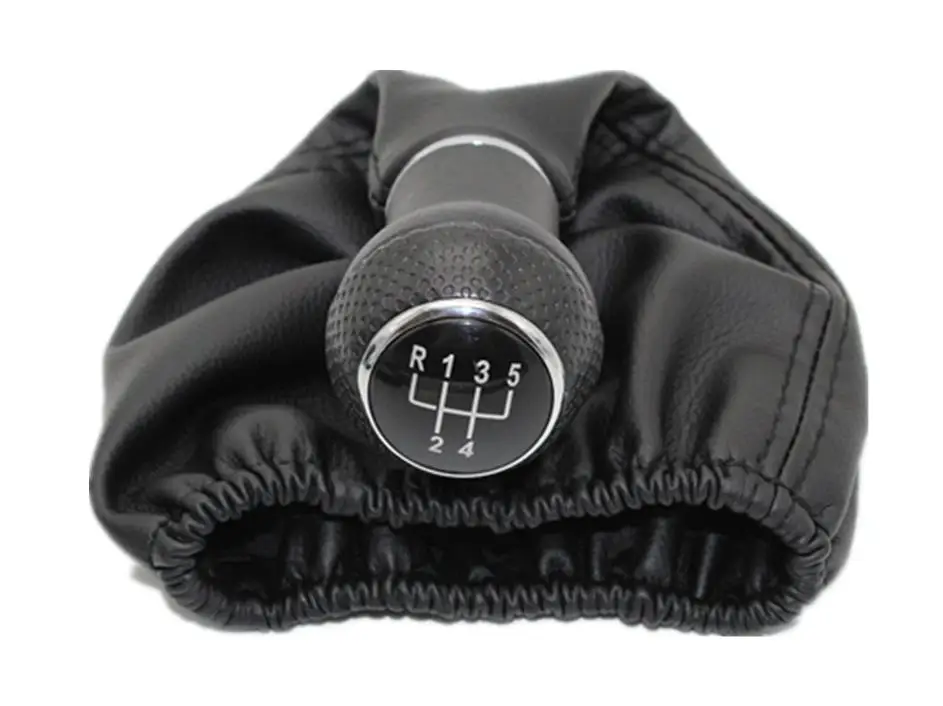 Для Seat Ibiza 1996 1997 1998 1999 2000 2001 новые 5 шт/упаковка, Скорость автомобиля Шестерни переключения с свободного кроя из искусственной кожи - Название цвета: Black