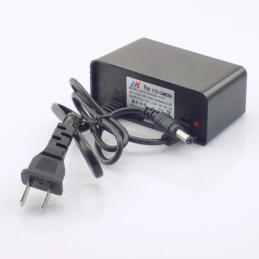 AC/DC 12V 2A 2000ma CCTV Камера Питание адаптера переменного тока на открытом воздухе