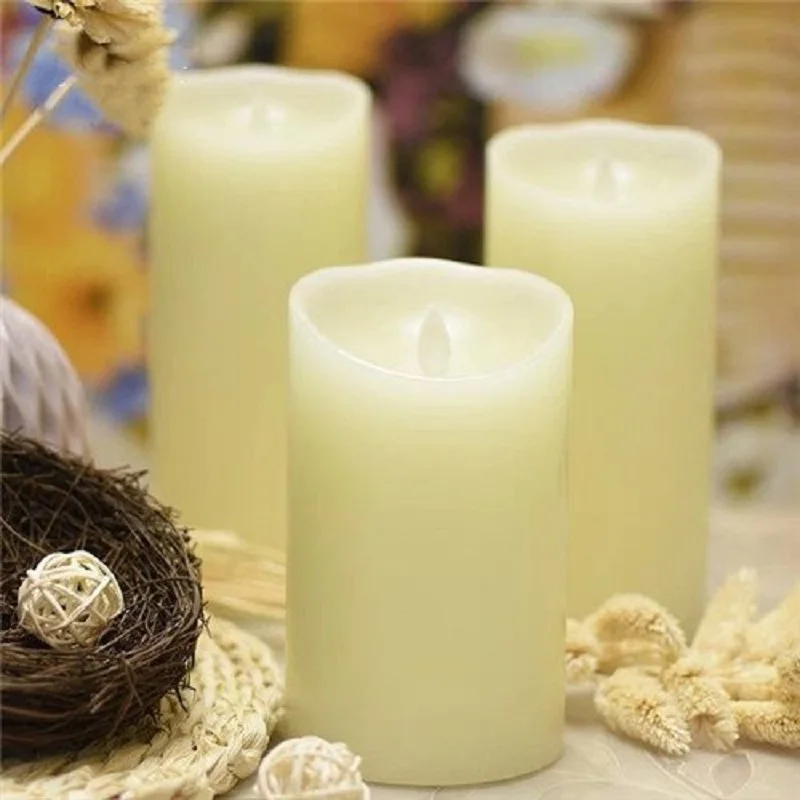 Беспламенный светодиодный набор свечей движущийся фитиль электрические свечи