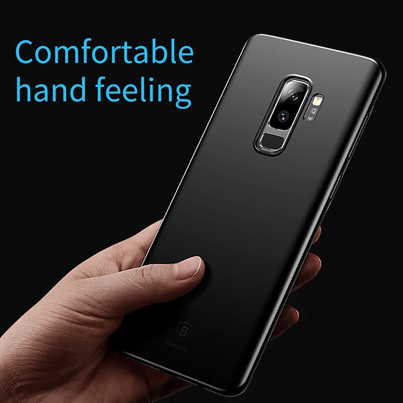 Ультратонкий чехол Baseus для телефона Samsung Galaxy S9 Plus суперматовый + чехлы на