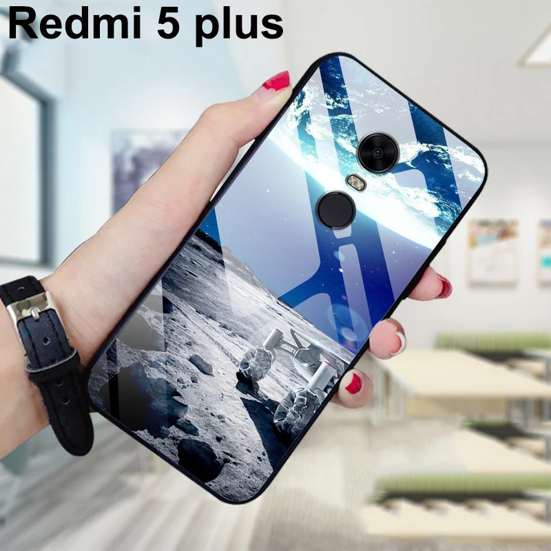 Чехол для Xiaomi redmi 5 plus чехол закаленное стекло задняя крышка redmi5 redmi5plus звездное