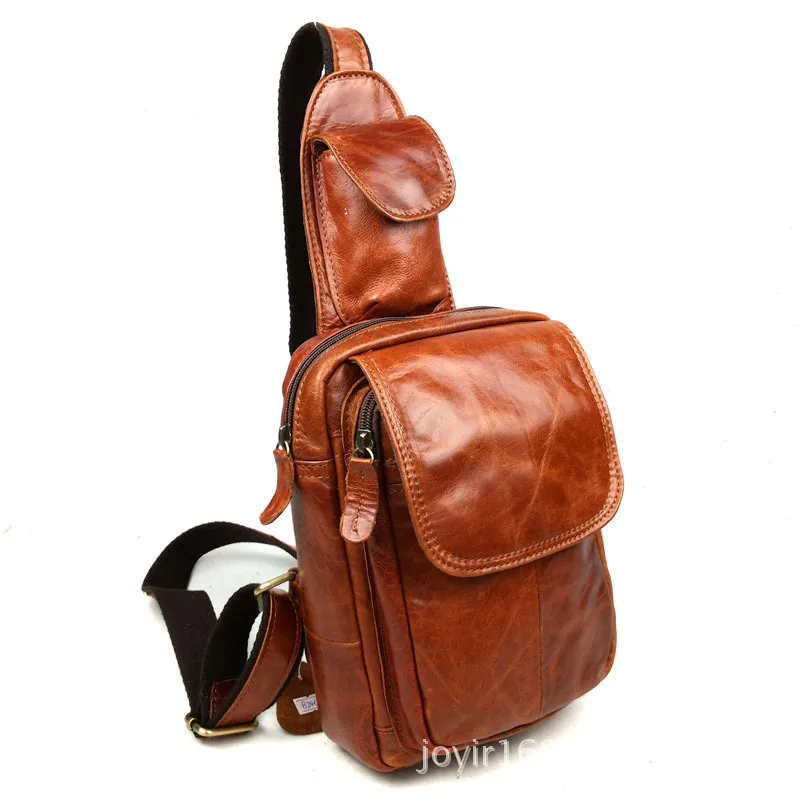 Первый слой кожаной мужской сумки оптом масло воск кожа ретро грудь crazy horsehide
