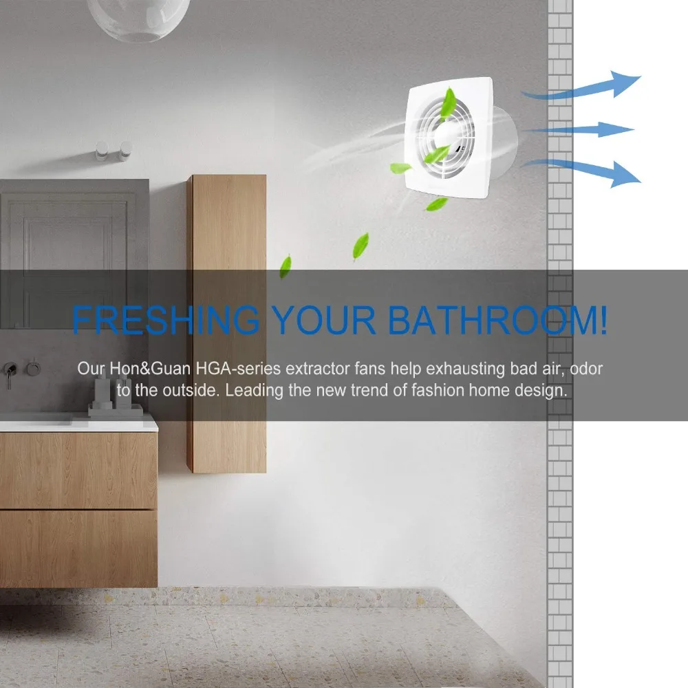 Вытяжной вентилятор бесшумный потолочный Настенный вытяжной 6 дюймов для ванной