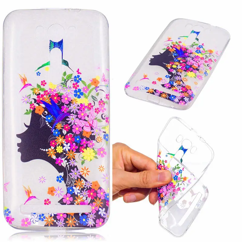 ZenFone 2 Laser ZE500KL Silicone Case Transparent Animal Silicon TPU Skin Soft Back Cover for Asus Zenfone |
