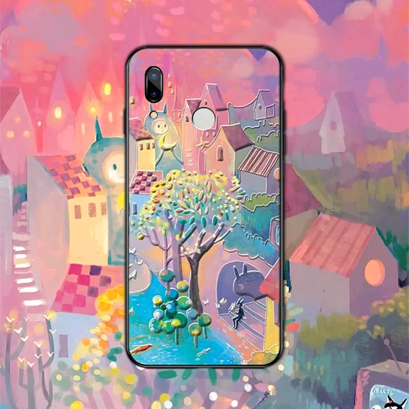 Чехол для Huawei P20 Lite черный чехол Pro телефона с рисунком феи|Бамперы| |