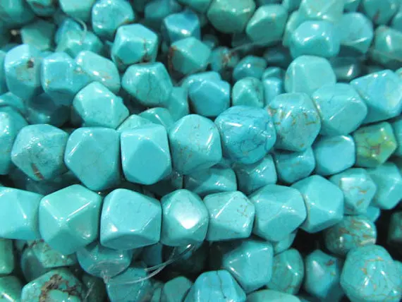 

Turquoise stone 2strands 8-14mm freeform rondelle abacus nuggets faceted hot red baby pink blue spacer Bead