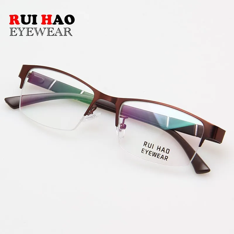 Прогрессивные Очки с Заказными Линзами для Мужчин по Рецепту При Близорукости и Дальнозоркости из Оптического Материала.