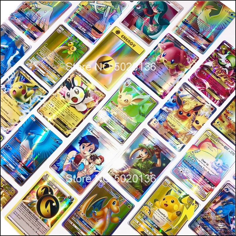 100/200/324 шт EX GX усилительный насос Мега Покет игры pokemones карты торговые карты игра коллекция карт английская версия битвы Carte детские игрушки