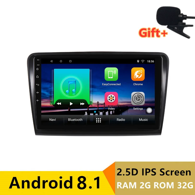 2 + 32G 2.5D IPS Android 8 1 автомобильный DVD мультимедийный плеер GPS для Skoda Superb 2009 2010 2014 аудио
