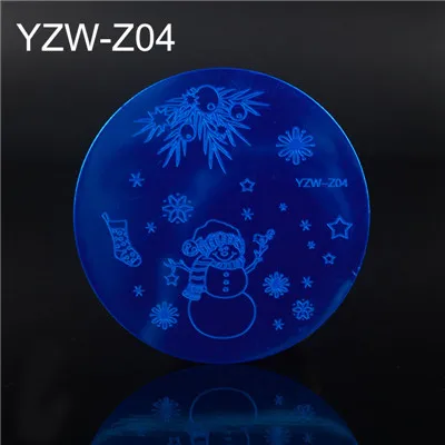 Z04 FWC 1 шт. DIY цветок кружева линии узоры круглые стальные шаблоны пластины для штамповки ногтей для Маникюр для кончиков ногтей инструмент Аксессуары - Цвет: Z04