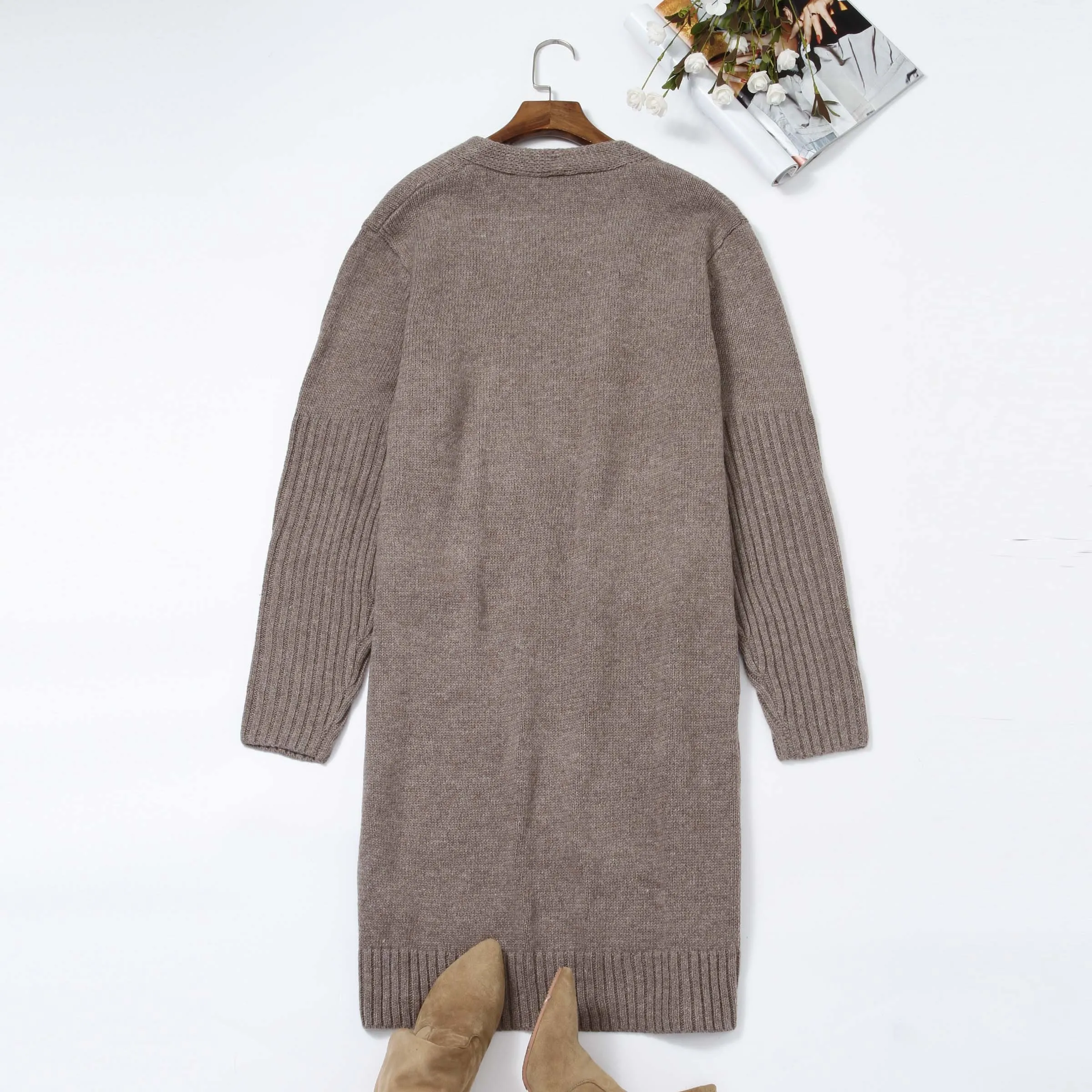 Knitted Sweater Women Winter Cardigan Casual Coat Autumn 2018 Stylish Solid Elegant Loose Basic Knitwear Female Long Outerwear |