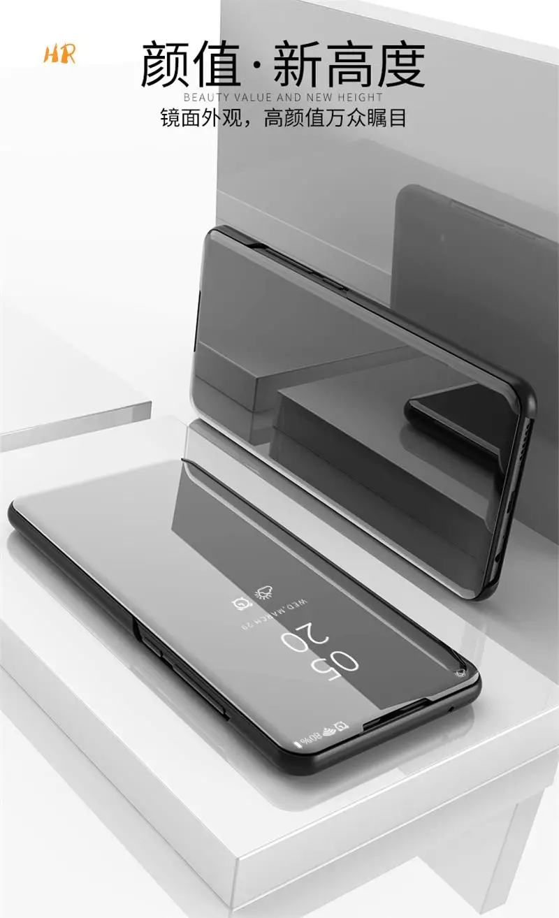 Умный откидной зеркальный чехол с подставкой для samsung Galaxy S10 Lite S10Plus J7 DOU A920/A9Sate Pro