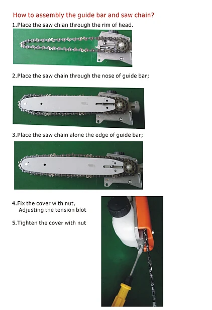 Бензиновая мощная пила с большим радиусом полотно пилы цепная для обрезки