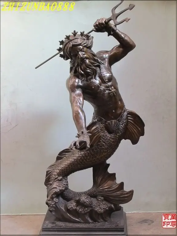 29 &quotогромный Греческий миф бог Бронзовый Морской Бог Посейдон Нептун Мерман