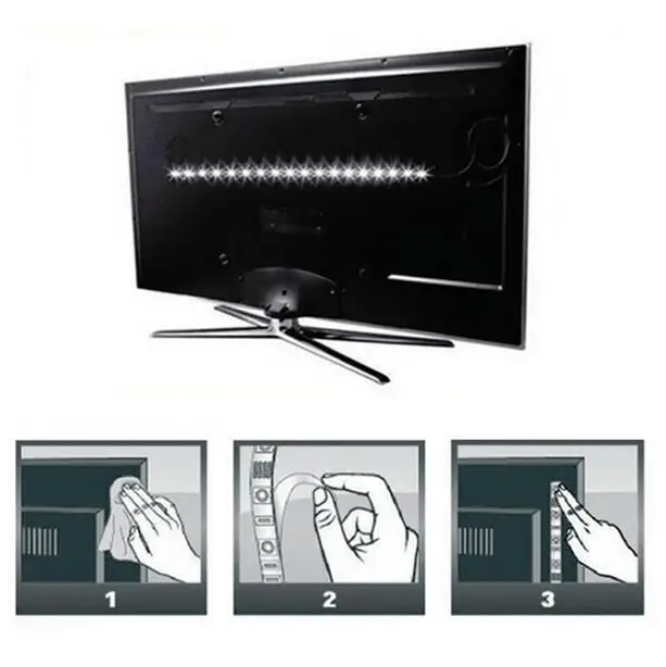 RGB Лента светодиодная Водонепроницаемая с USB 5 В 3528 SMD 50 см 100 200 см|tv background light|flexible