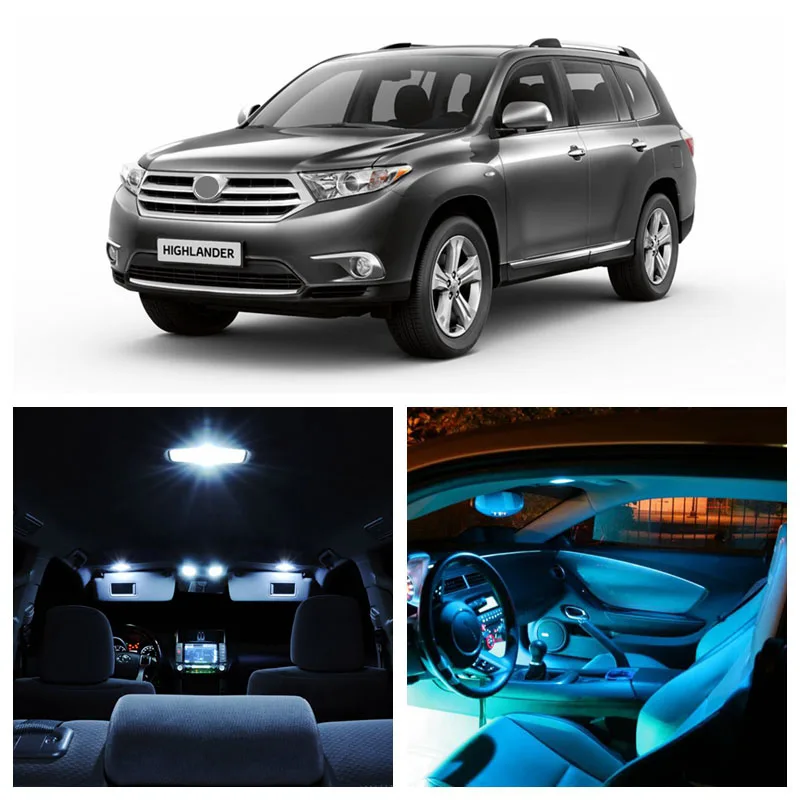 12 шт. голубые светодиодные лампы для Toyota Highlander 2008 2012|kit school|kit vwkit capacitor |
