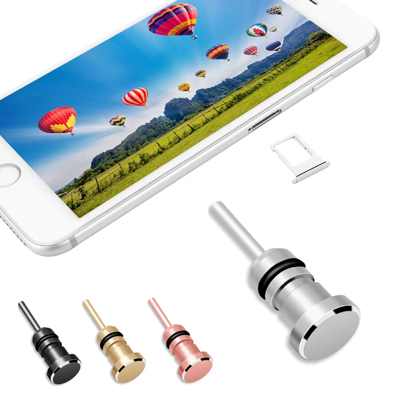 5 шт. штепсельная вилка от пыли разъем для наушников 3 + штифт Sim-карты iPhone 6 6s Xiaomi LG