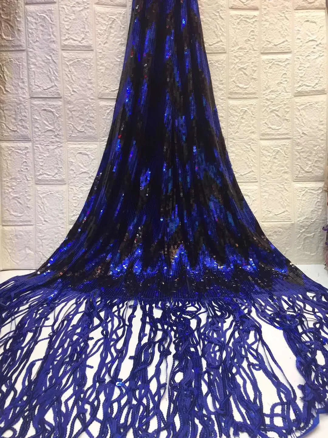 

Royal Gold Sequin Fabric Dresses Lace, Nigerian Lace Fabrics For Wedding, African Lace Mesh Embroidery Fabric RF418