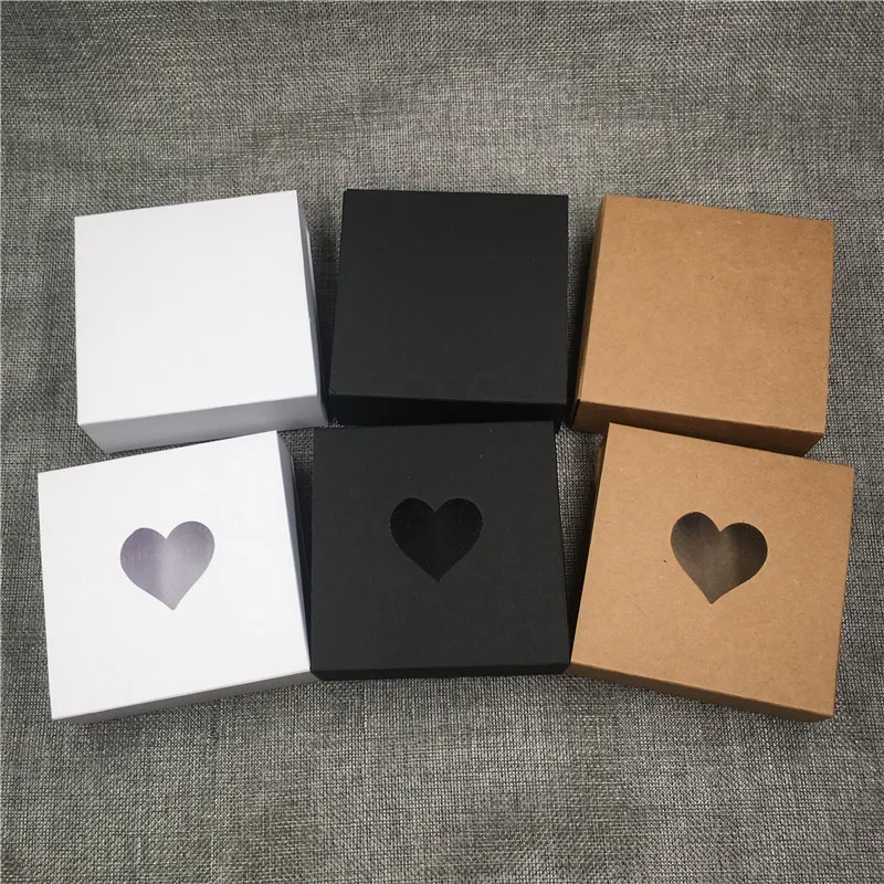 20 шт./лот Подарочная коробка из крафт бумаги ящик для упаковки ювелирных изделий