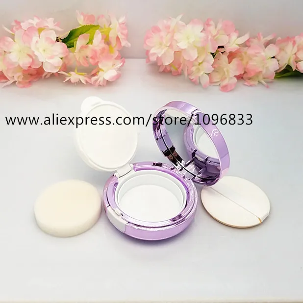 Пустая косметическая основа компактный чехол с воздушной подушкой фиолетового