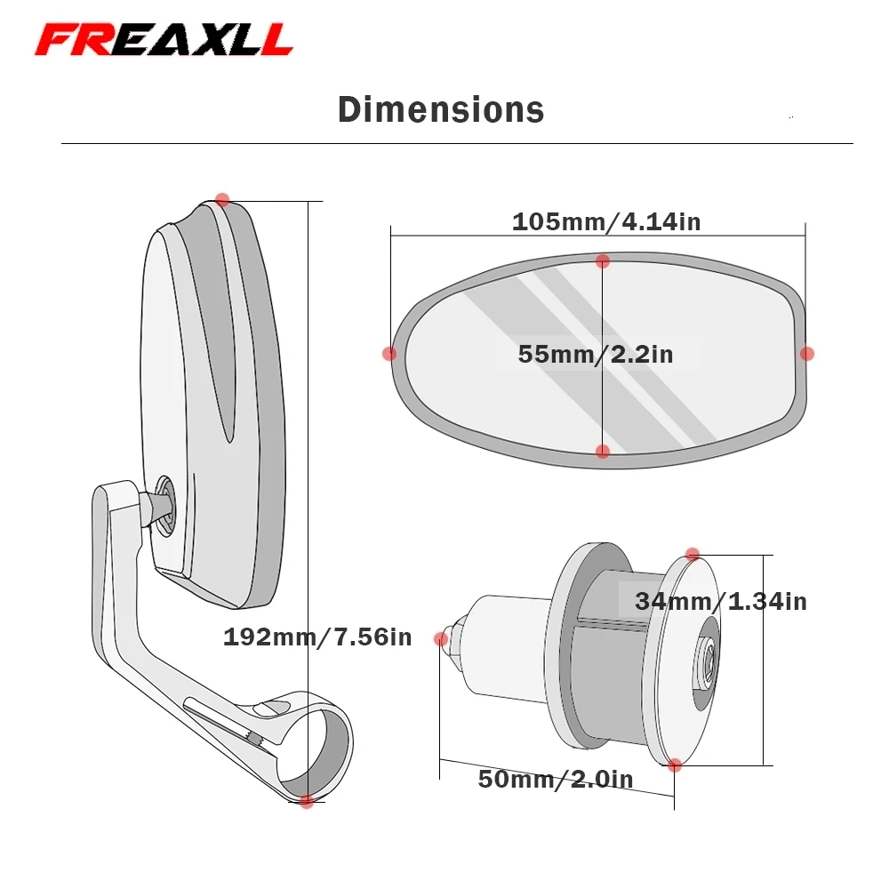 7/8&quot 22mm Universal Motorcycles Rearview Mirrors Motor Grip Ends FOR SUZUKI B-KING1300 HAYABUSA/GSXR1300 GSX1400 GSF650 | Автомобили и