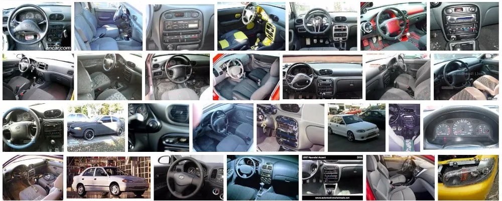 DHKA 8 шт хромированные наружные и внутренние дверные ручки для HYUNDAI ACCENT 95 00 1995 1996 1997