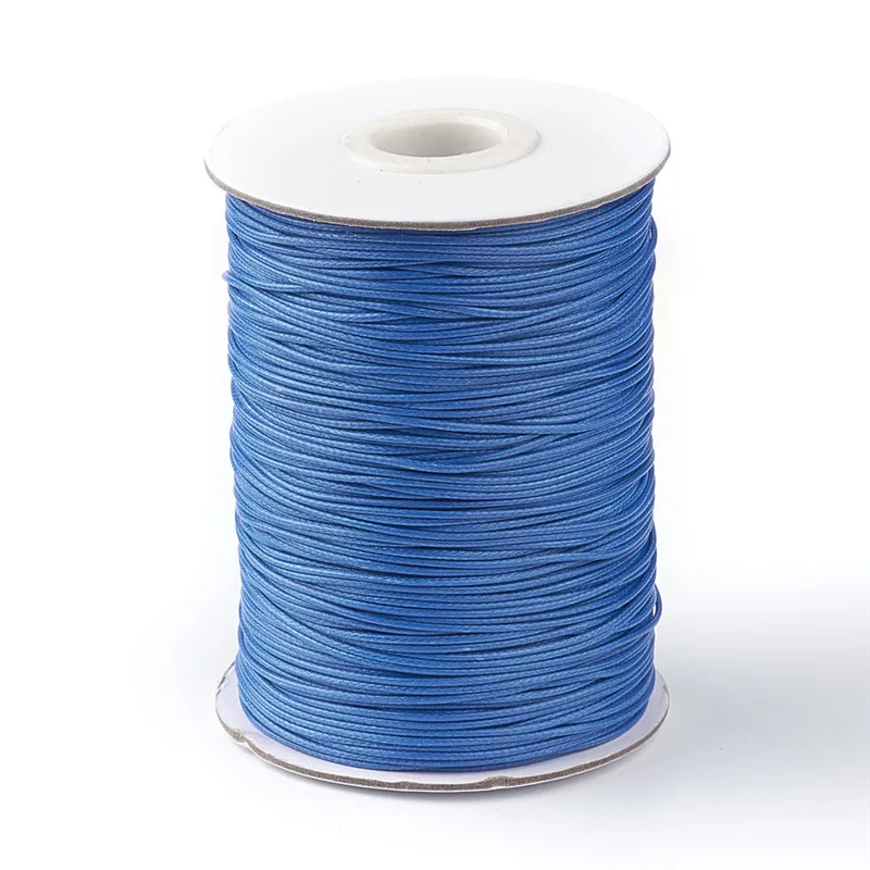 RoyalBlue Около 88 ярдов/рулон 1 мм многоцветные корейские Вощеные полиэфирные шнуры для самостоятельного изготовления ювелирных изделий ожерелье браслет - Цвет: RoyalBlue