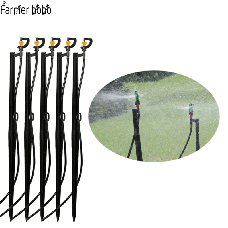 

10pcs/ Underground pole 50CM 360 Rotary Sprinkler Dripper With Potted Plant Irrigation Garden Lawn Micro Drip Fitting