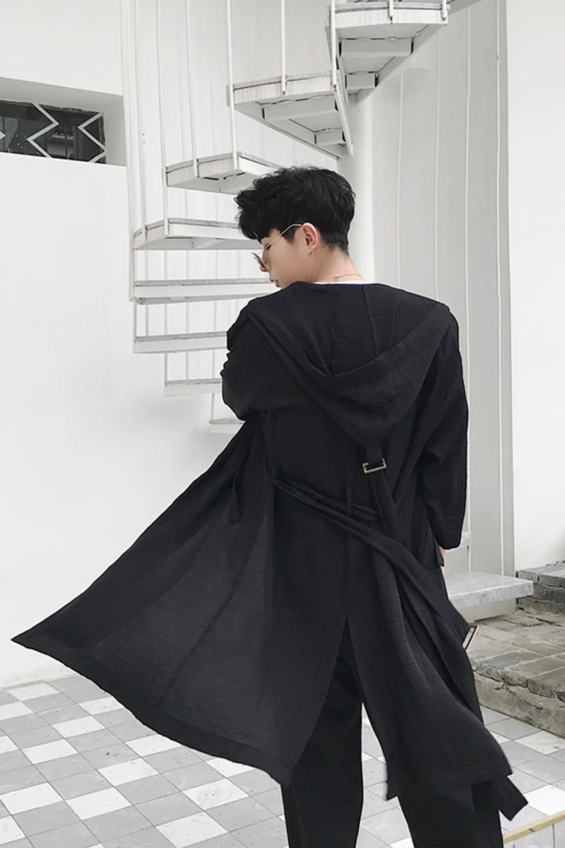 

M-XL!!! Korean version of the long section of cotton windbreaker thin section loose hooded jacket teen couple sun protection cl