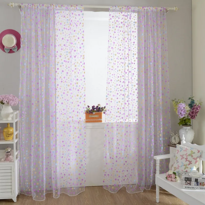 Милые цветные точки 95*200 см украшенные занавесками для гостиной и детской