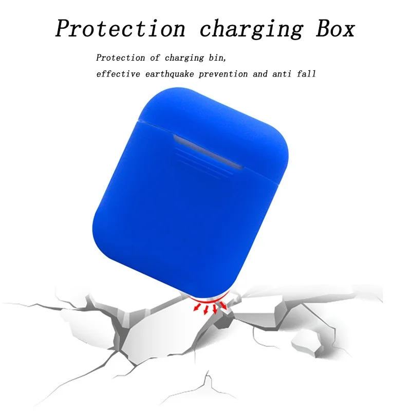 Силиконовые беспроводные наушники airpods чехол для airpod защитный чехол наушники airpods аксессуары для Apple Air pods чехол