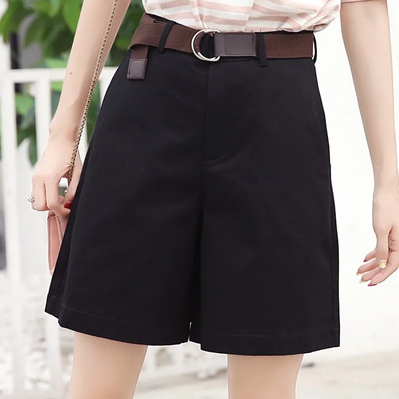 EXOTAO летние женские шорты свободные OL высокая талия Pantalones Mujer модные широкие