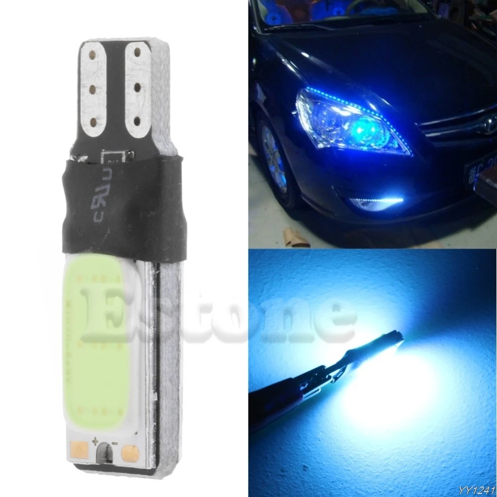 Новинка 1 шт. высокое Мощность Ice blue T10 W5W 194 168 2LED COB автомобильный светильник