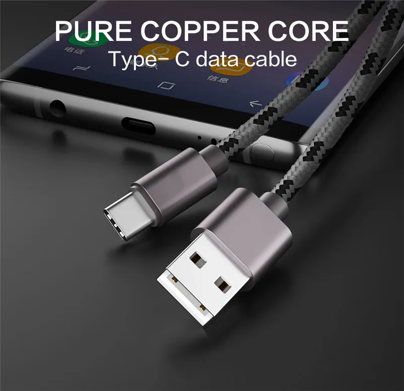 Кабель Micro USB для быстрой зарядки Type C 3 1 кабель передачи данных зарядное