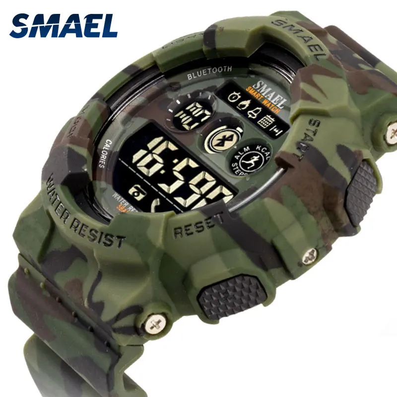 SMAEL военные цифровые часы 8013 Новые Bluetooth светодиодные мужские 50 м