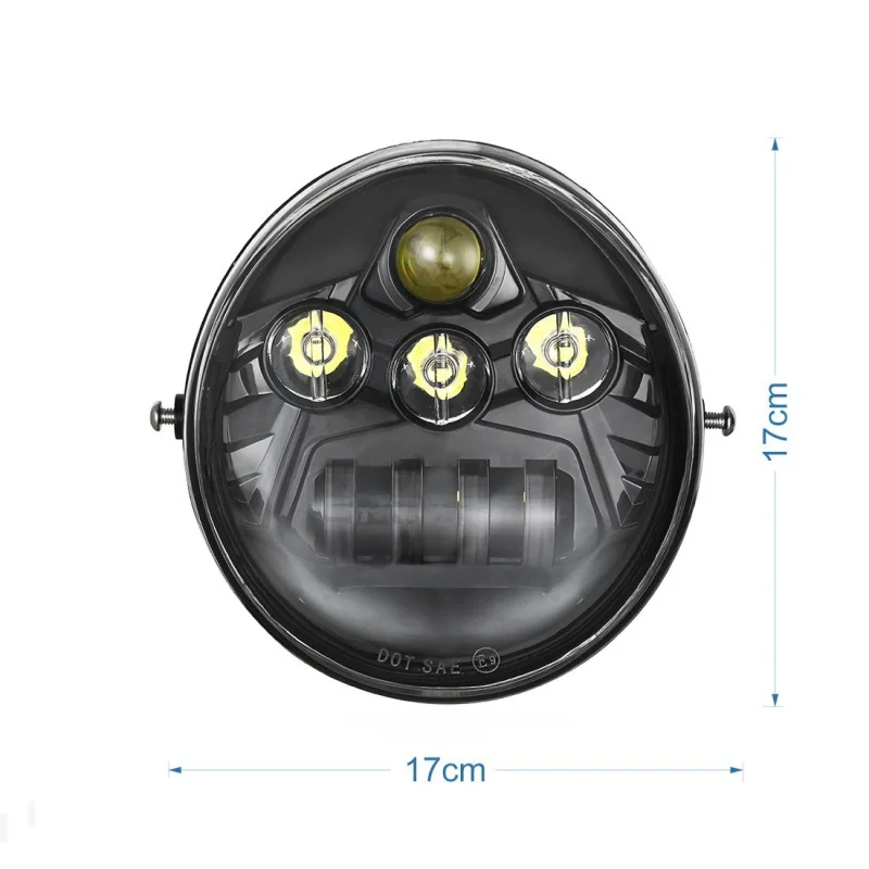 FADUIES мотоциклетный светодиодный налобный фонарь с черной или хромированной