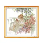 Красивая девушка чтение в саду маленькая четкая картина Вышивка Набор для вышивки крестиком рукоделие украшение ручной работы